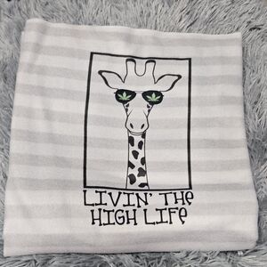 Striped Giraffe LIVING THE HIGH LIFE 420 Throw Blanket